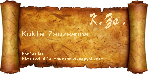 Kukla Zsuzsanna névjegykártya
